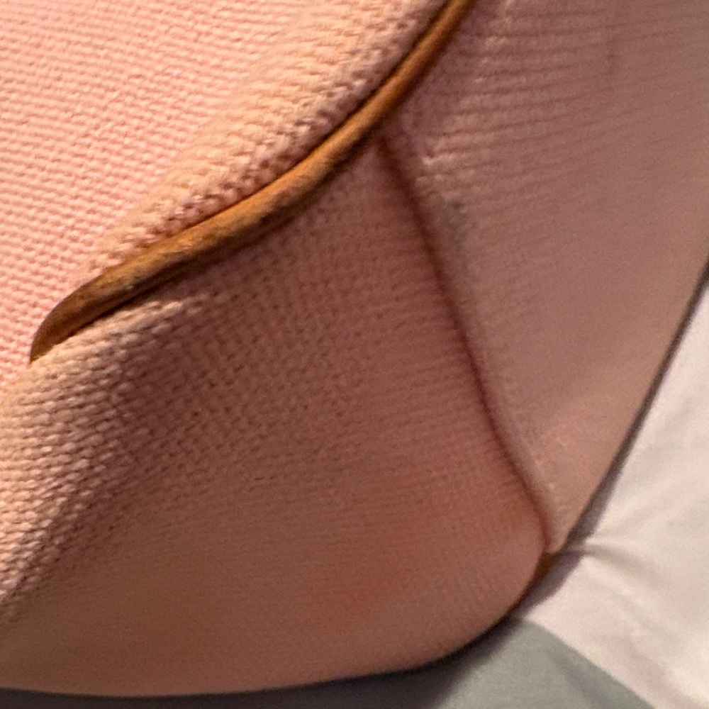 Burberry Pink Canvas Shoulder Bag with Tan Trim - Picture 8 of 10
